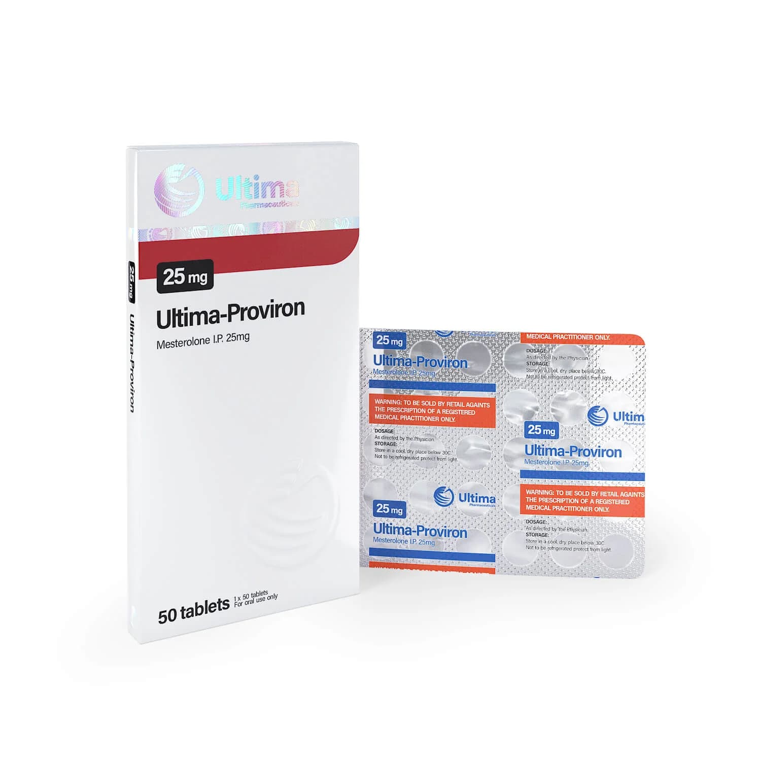 ultima proviron 50 pills x 25 mg