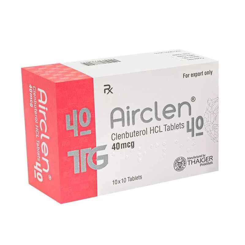 AIRCLEN 40 MCG (CLENBUTEROL) 100 TABS THAIGER PHARMA