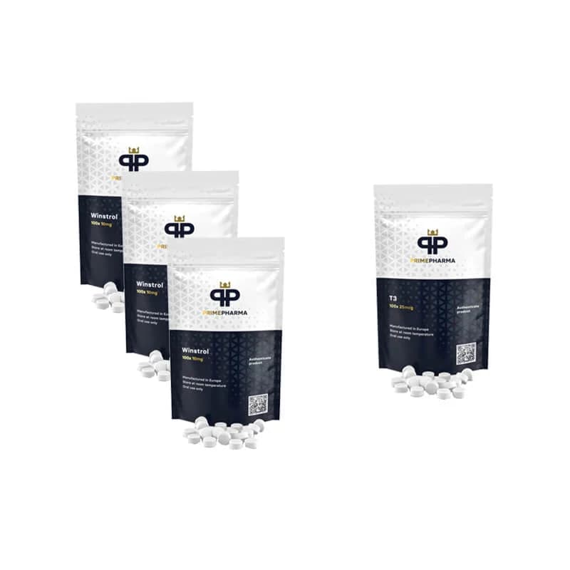 Pack sèche Stanozolol + T3 Cytomel Stéroides oraux (8 Semaines) PRIME PHARMA