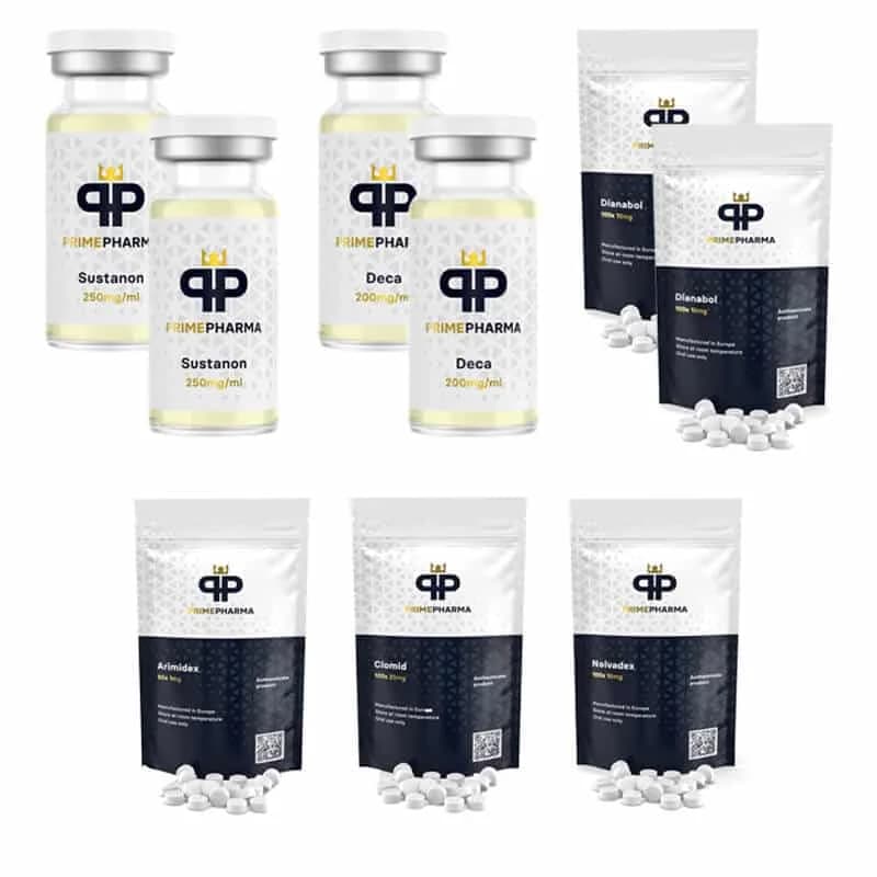 Pack 2GETMASS Cycle Prise de Masse (Stéroides Sustanon Deca Durabolin Dianabol) PRIME PHARMA