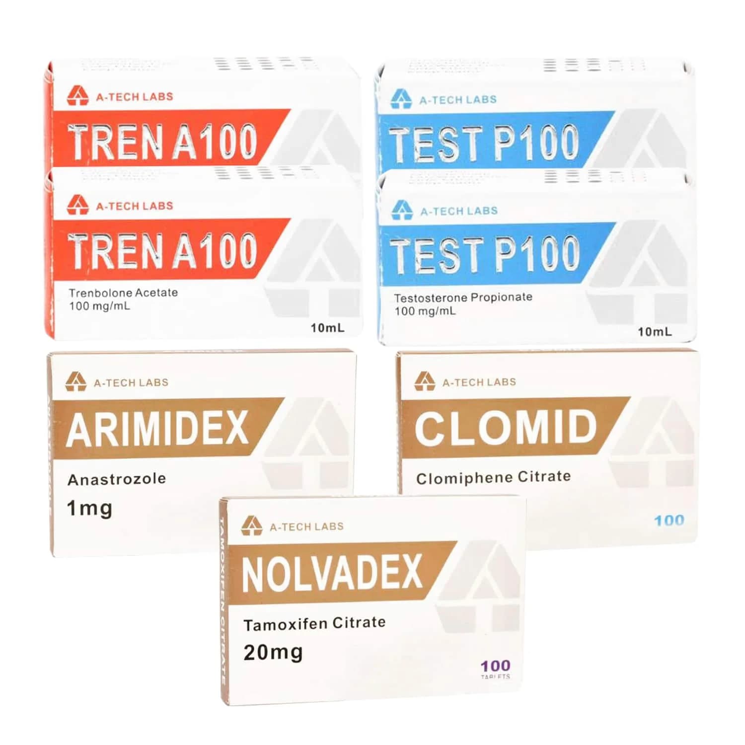 PACK LEAN MUSCLE (INJECT) TESTOSTERONE PROPIONATE + TRENBOLONE ACETATE + PCT (6 WEEKS) A Tech Labs