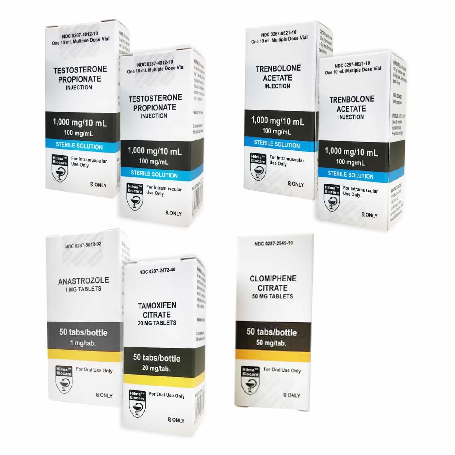 PACK PRISE DE MASSE SÈCHE TESTOSTERONE PROPIONATE + TRENBOLONE ACETATE + PCT (6 Semaines) Hilma