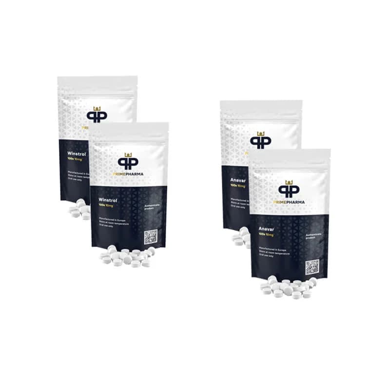 Pack prise de masse sèche Stéroides oraux Anavar + Winstrol (6 semaines) PRIME PHARMA