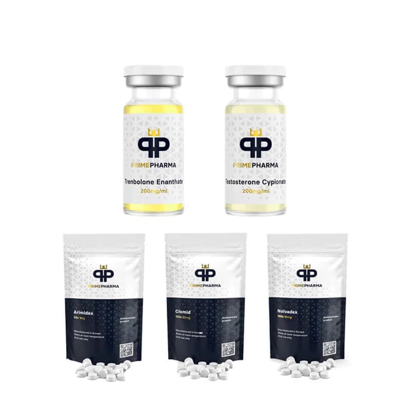 PACK PRISE DE MASSE SECHE Testosterone Cypionate + Trenbolone Enanthate (10 semaines) PRIME PHARMA