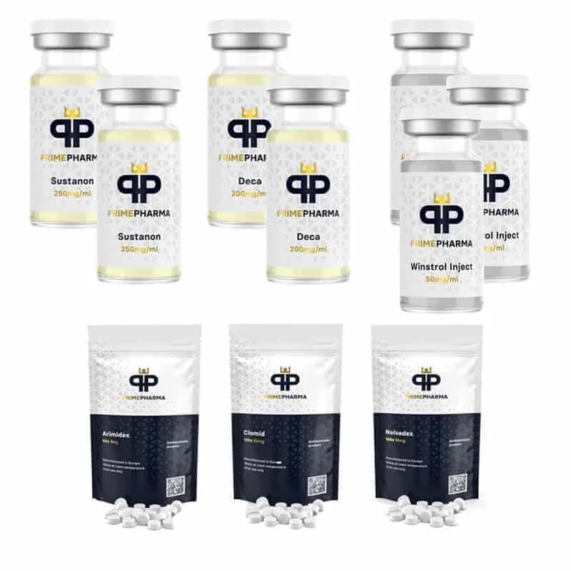 Lean mass pack INJECT 8 weeks Sustanon Deca Winstrol Prime pharma 1