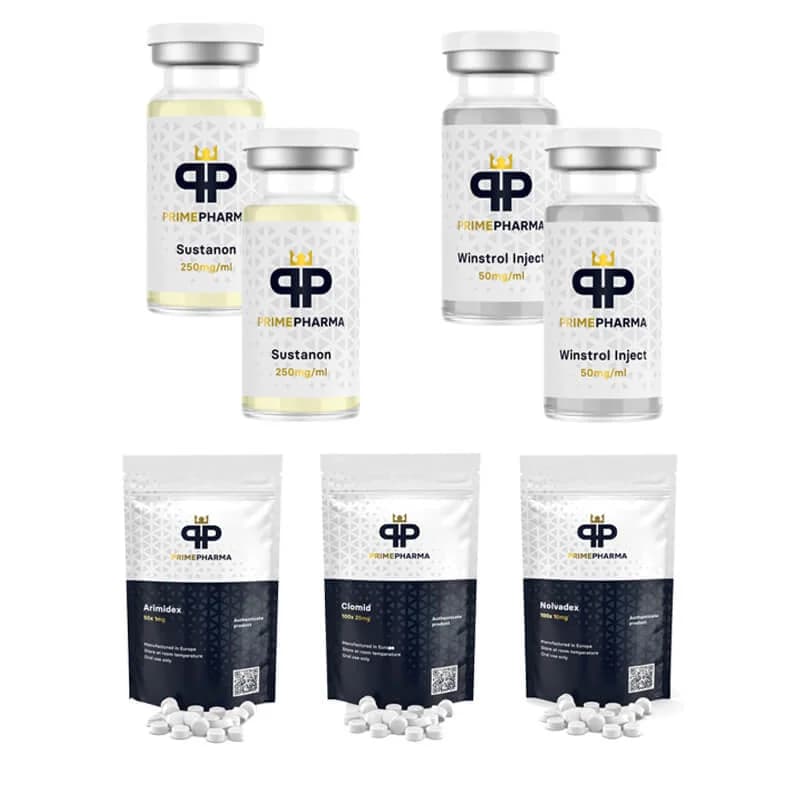 Pack prise de masse sèche (INJECT ORAL) SUSTANON + WINSTROL (8 semaines) PRIME PHARMA