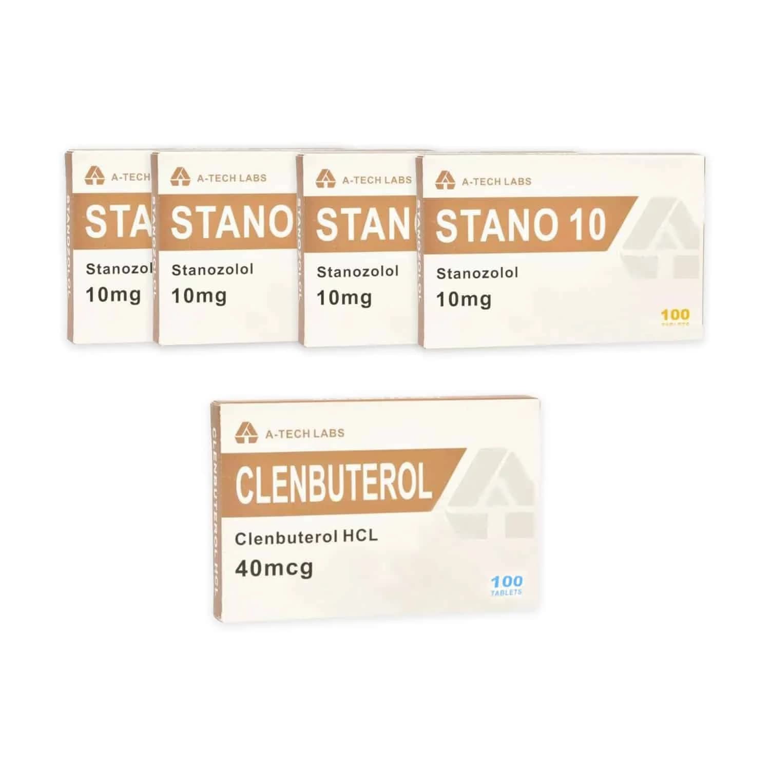 Pack Sèche A Tech Labs Winstrol+ Clenbuterol Stéroides Oraux (10 Semaines)